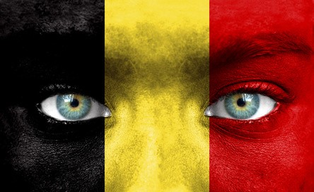 Face as Belgian flag