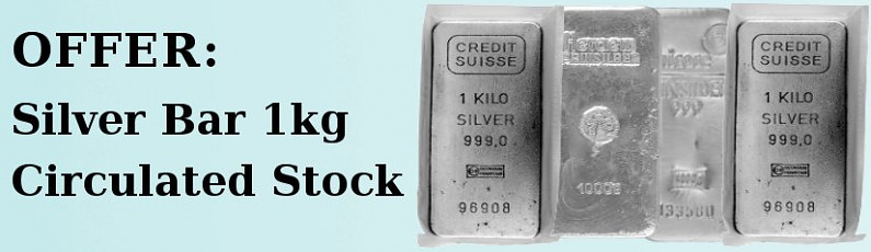 Offer: Silver Bar 1kg Circulated Stock