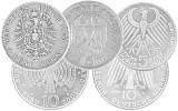 Silver coins from Germany, the Third Reich and the German Empire