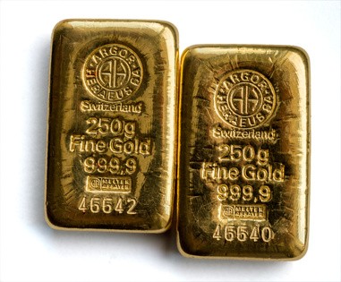 2x 250g gold bars by Argor Heraeus