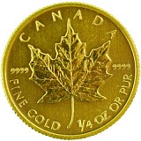 Canadian Maple Leaf 1/4oz Gold