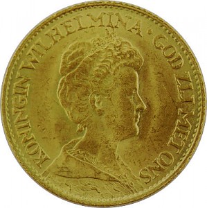 10 Dutch Guilders Wilhelmina 6,05g Gold