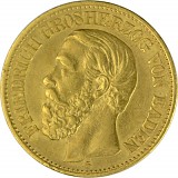 10 Mark Friedrich I Grand Duke of Baden 3,58g Gold (1875 - 1888)