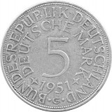 5 DM Business Strike GDR 7g Silver (1951 - 1974)
