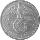 5 Reichsmark Hindenburg with Swastika 12,5g Silver (1934 - 1939)