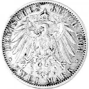 2 Mark German Empire Wilhelm II German Emperor 10g Silver (1891 - 1912)