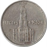 2 Reichsmark Garrison Church  mit Jahr 5g Silver (1936 - 1939)