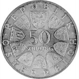 50 Austrian Shilling 18g Ag (1959 - 1973)