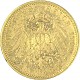 20 Mark Emperor Wilhelm II King of Württemberg 7,16g Gold (1894 - 1913)