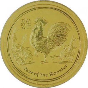 Lunar II Year of the Rooster 1/10oz Gold - 2017