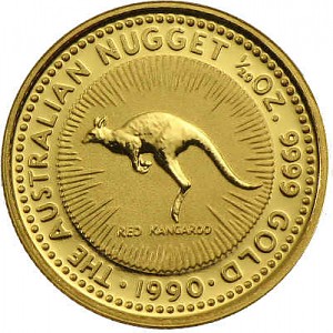 Australian Kangaroo/Nugget 1/20oz Gold
