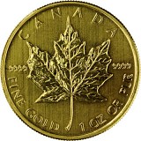 Canadian Maple Leaf 1oz Gold - B-Stock