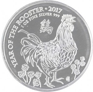 Lunar UK Year of the Rooster 1oz Silver - 2017