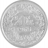 ½ Swiss Franc 2,088g Silver (1875 - 1967)