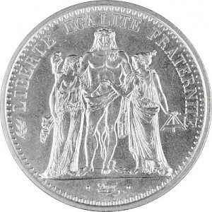 10 Franc France 'Hercules' 22,5g Silver (1964 - 1973)
