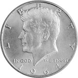 ½ US-Dollar Kennedy 11,25g Silver - 1964