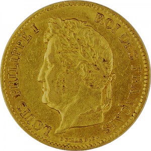 40 French Francs 11,62g Gold - Louis Philippe 1830 – 1848