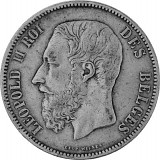 5 Belgian Francs 22.5g Silver 1832 - 1878