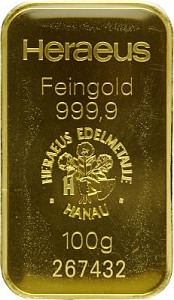 Gold Bar 100g - Various Manufacturers B-Stock