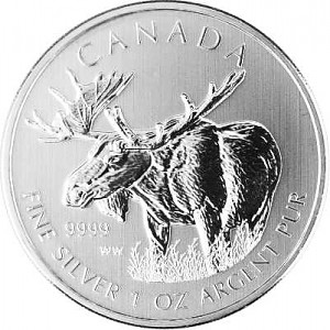 Canadian Wildlife Moose 1oz Silver - 2012