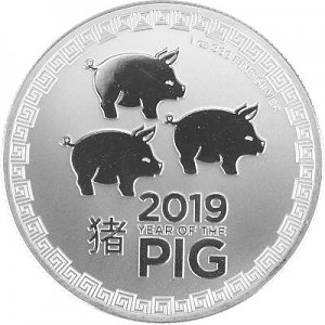Niue Year of the Pig 1oz Silver - 2019