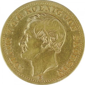 10 Mark Johann King of Saxony 3,58g Gold