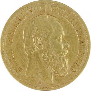 10 Mark Karl King of Wurttemberg 3,58g Gold