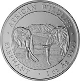 Somalia Elephant African Wildlife 1 oz Silver - 2020