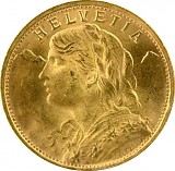 20 Swiss Francs Vreneli 5,81g Gold - B-Stock