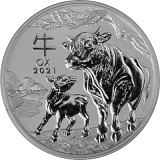 Lunar III Year of the Ox 2oz Silver - 2021