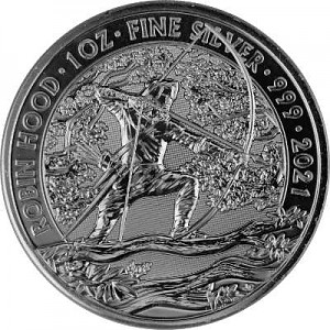 Great Britain Myths and Legends Robin Hood 1oz Silver - 2021