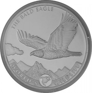 Congo World's Wildlife - Bald Eagle 1oz Silver - 2021