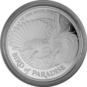 Papua New Guinea Bird of Paradise 1oz Silver - 2022