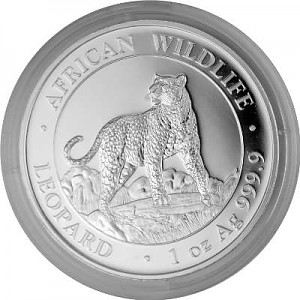 Somalia Leopard African Wildlife 1 oz Silver - 2022