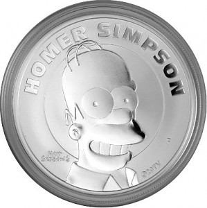 Tuvalu - The Simpsons - Homer Simpson 1oz Silver - 2022
