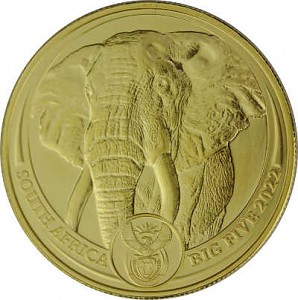South Africa Big Five Elephant 1 oz Gold - 2022 