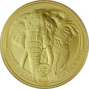 South Africa Big Five Elephant 1 oz Gold - 2023