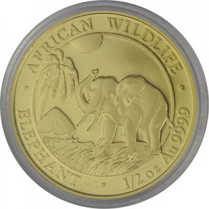 Somalia Elephant 1/2 oz Gold - 2017