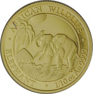 Somalia Elefant 1/10 oz Gold - 2017 - B-Stock