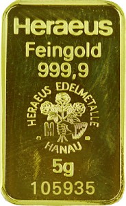 Gold Bar 5g - B-Stock