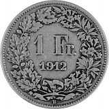 1 Swiss Franc 4,175g Silver (1875 - 1967) B-Stock
