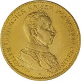 20 Mark Emperor Wilhelm II of Prussia uniform 7,16g Gold