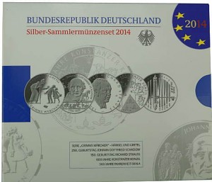 5x 10 Euro Commemorative Coin Germany 50g Silver 2014