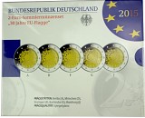 5x 2 EUR commemorative coin set EU-flag A-J 2015 St. 