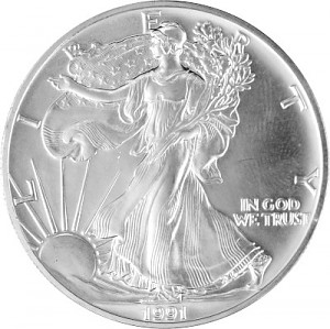 American Eagle 1oz Silver - 1991