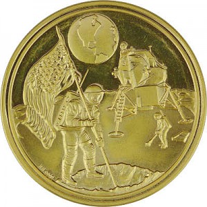 Round Landing on the moon 15,83g gold