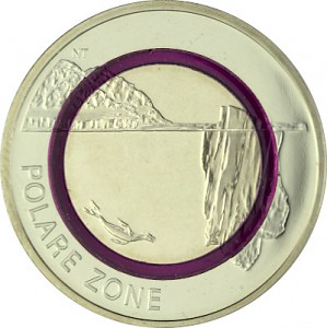 5 Euro BRD polymer ring 'Polar zone' 5 Euro BRD polymer ring 'Polar zone'
