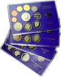 4x DM Circulation Coins Set (D,F,G,J) with 12.68 DM each 1979 - 1984