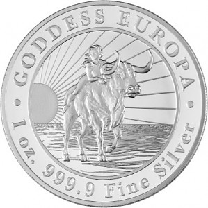 Tokelau 5 Dollars Goddess Europe 1oz Silver - 2022