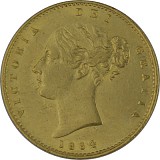 1/2 Pound Sovereign Victoria Young Head 3,66g Gold